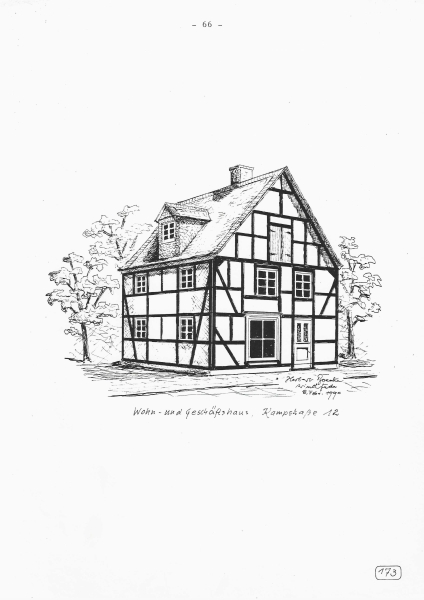 Wohn- und Geschäftshaus Kampstraße 12, heute Gaußstraße