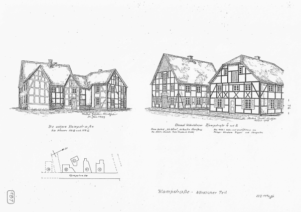 Untere Kampstraße 8 und 6, Ehemal. Wohnhäuser Kampstr. 4 und 2, heute Gaußstraße