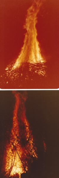 Osterfeuer in Holthausen 1980