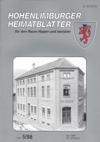 1998 05 Frhe Gebudeform der ehemaligen Gaststtte Grote, Oeger Strae 40 (um 1900). Im Fenster Gastwirt Peter Friedrich Grote. Foto: Vereinsarchiv