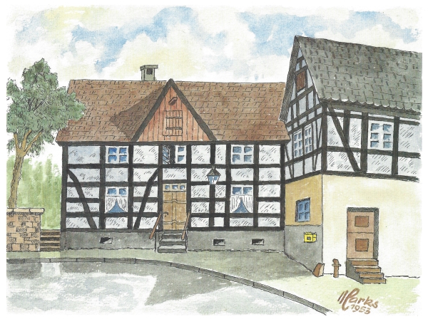ehemalige Kampstraße, heute Gaußstraße, Marks 1953
