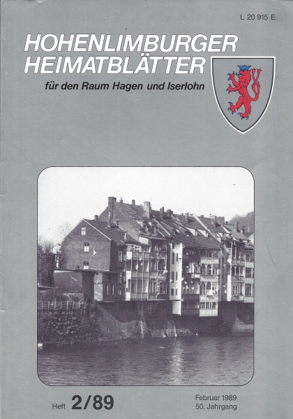 1989 02 Häuser an der Lenneuferstraße, nahe der Einmündung des Nahmer Bachs in die Lenne. Idylle und gewässerökogischer Problembereich zugleich. Foto: Widbert Felka