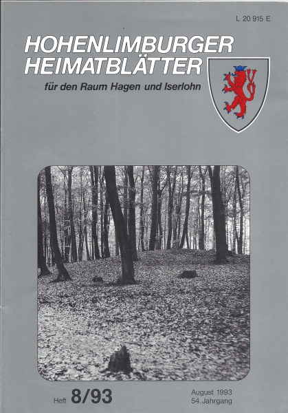 1993 08 Ansicht des noch unberührten Grabhügels Nr. I (4511,11) im Grävingholt vor der Ausgrabung. Foto: Josef Spiegel, 1935