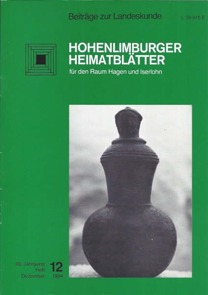 1984 12 Das Räuchergefäß aus Kupferbronze von der Stünenburg. Foto: Wilhelm Bleicher 1983