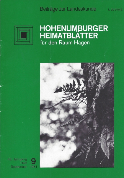 1981 09 Der Ruprechtsfarn als Spaltenbewohner ( Spasmophyt ) an einer leicht überhängenden Felspartie des Massenkalkes. Foto: H. Grünwald, 1981