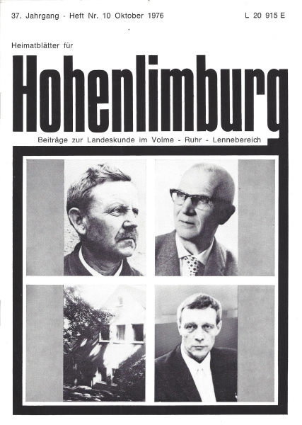 1976 10 VHS-Leiter Arnold Beneke, VHS-Leiter Erich Jaeck, VHS-Gebäude, Jahnstraße, VHS-Leiter Friedrich Buschhaus. Repro Stadtarchiv Hagen