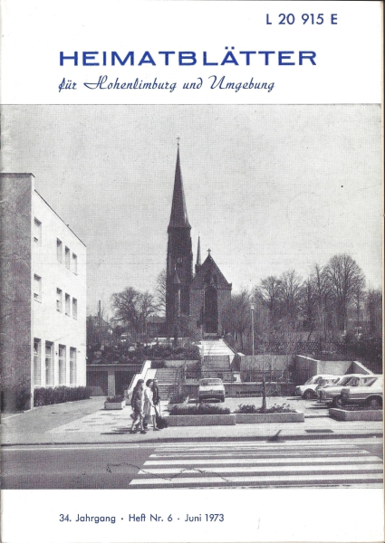 1973 06 Treppenaufgang und St. Josefs-Pfarrkirche in Lendringsen. Foto: Kreisbildstelle, Wiening 1973