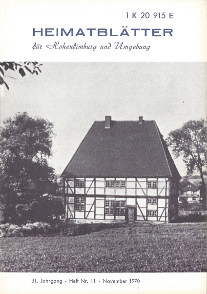1970 11 Haus Ohle im Ruhrtal nördlich Hennen. Foto: W. Bleicher
