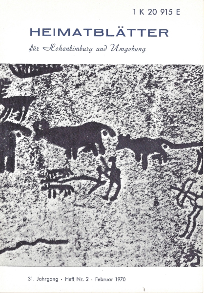 1970 02 Stiere und pflügender Bauer der Bronzezeit (ca 1100 - 600 v. Chr.) Foto der Felszeichnungen von Bokuslän, Schweden