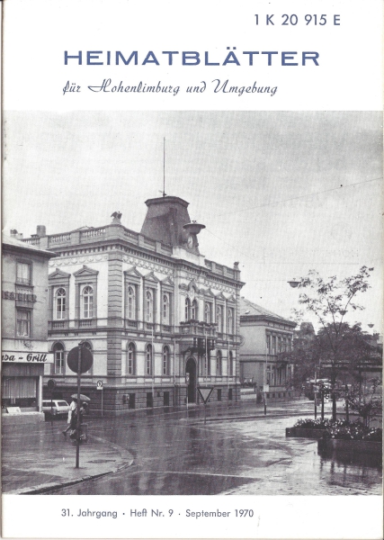 1970 09 Das alte Rathaus von Iserlohn - Baubeginn 1875. Foto: Kreisbildstelle Iserlohn, 1970