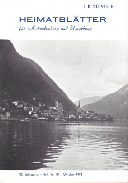 1971 10 Hallstatt mit Hallstätter See. Foto: Martin Grünwald, 1971