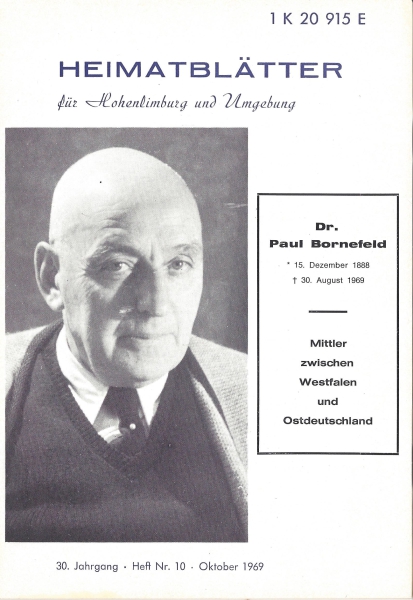 1969 10 Dr. Paul Bornefeld. Foto: G. Sättler