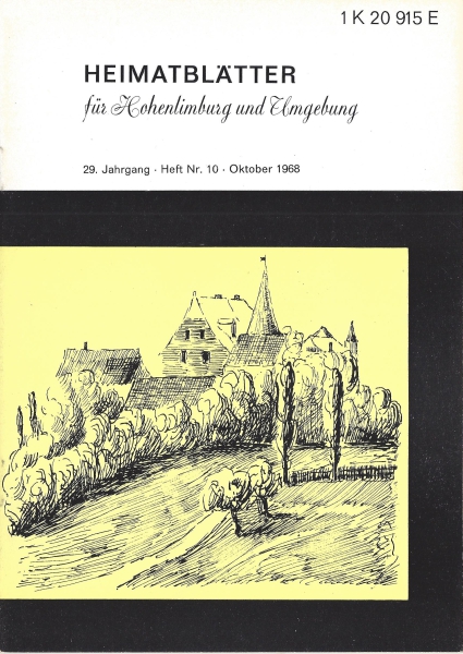 1968 10 Fritz Kühns " Liebes altes Hohenlimburg ". Federzeichnung Wilhelm Kühn um 1908