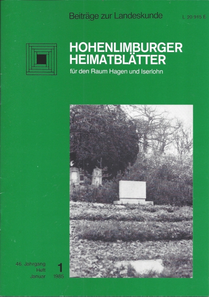 1985 01 Grabstelle(n) der toten russischen Kriegsgefangenen auf dem israelitischen Friedhof in Hohenlimburg. Foto: W. Bleicher 1984