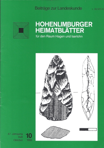 1986 10 Ansichtszeichnungen des Rijckholtbeiles vom Hagener Kaisberg. Zeichnung: Detlef Rothe