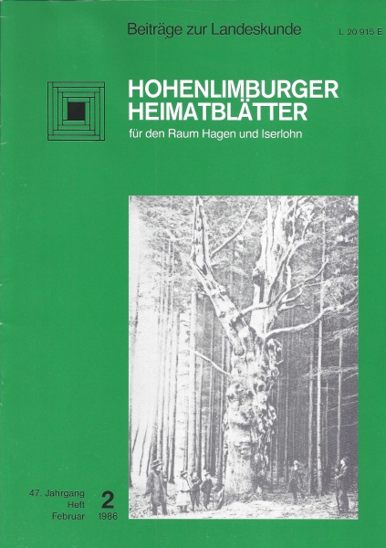 1986 02 Die " Dicke Grete " - dieser alte Baum stand im Lahrwald - und war Ziel der Mendener Kinder im 1. oder 2. Schuljahr. Foto: J. Stracke