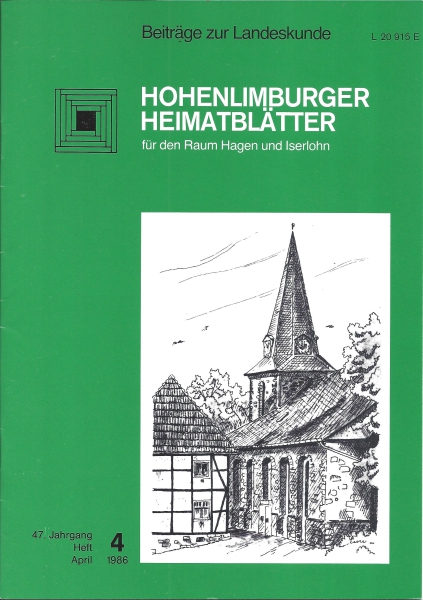 1986 04 Ev. Kirche Westhofen, lavierte Federzeichnung von Klaus Heller