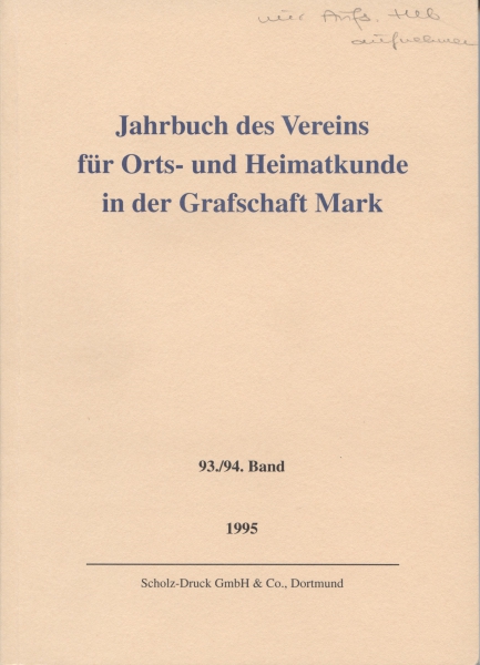 Jahrbuch des Vereins für Orts- und Heimatkunde in der Grafschaft Mark