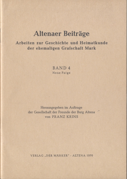 Altenaer Beiträge, Band 4, 1970