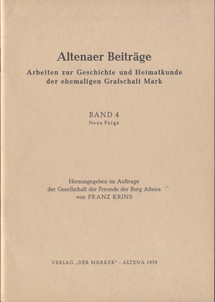 Altenaer Beiträge, Band 4, 1970