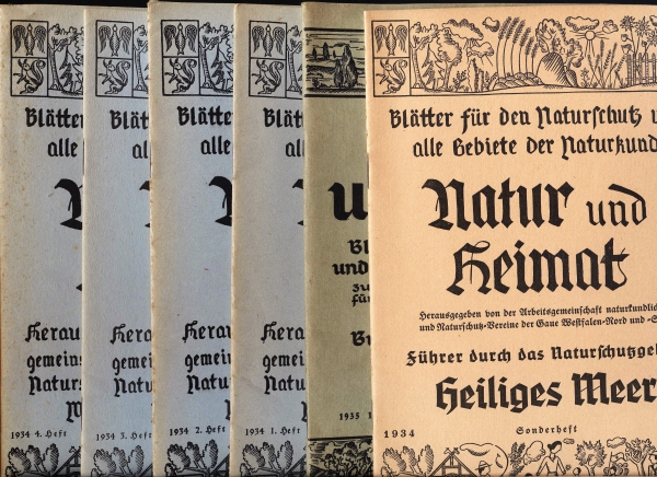 Natur und Heimat, 1934 1. bis 4. Heft, 1934 Sonderheft, 1935