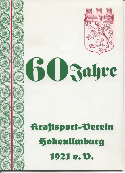Kraftsport Verein Hohenlimburg 1921 e. V.  60 Jahre