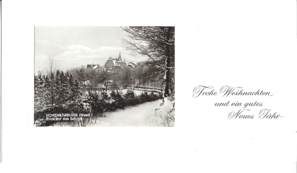 Frohe Weihnachten und ein gutes Neues Jahr
