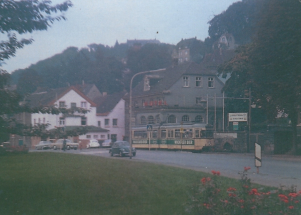 Endhaltestelle der Straßenbahn "Cafe Möller"