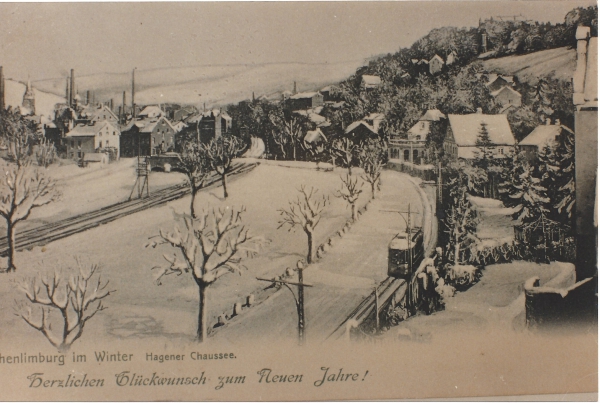 Hohenlimburg im Winter Hagener Chaussee