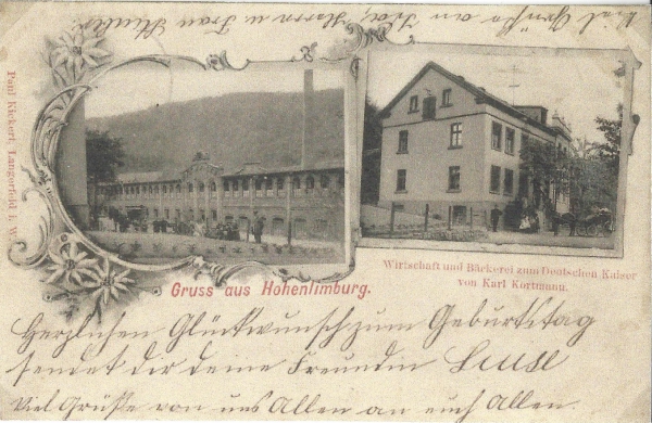 Gruss aus Hohenlimburg - Wirtschaft und Bäckerei "Zum Deutschen Kaiser"
