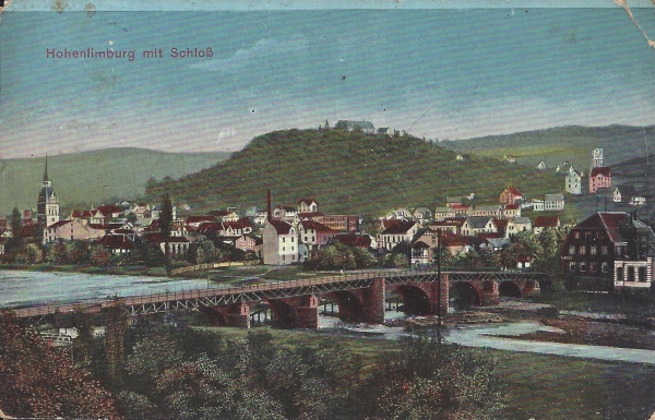 Hohenlimburg mit Schloss - Postkarte 1914