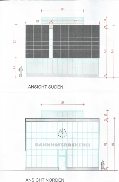 Plan Neubau eines Cafés