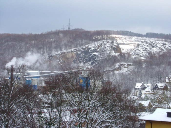 Blick zum Steltenberg im Winter