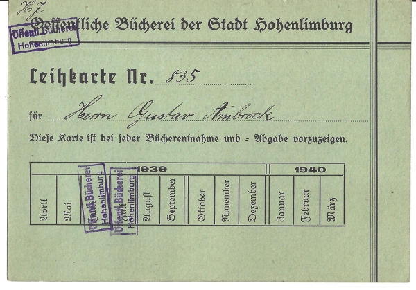 Leihkarte Nr. 835