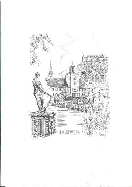 Gedenkkarte Bronzestatue Warmwalzer