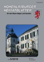 2018 05 Haus Letmathe, Hagener Straße 62, 58642 Iserlohn-Letmathe. Das Gebäude ist Domizil der Stadtbücherei Iserlohn, Zweigstelle Letmathe, sowie des Städtischen Museums Haus Letmathe. Die Aufnahme zeigt das Haus an einem Sonntag, zu einem Zeitpunkt der