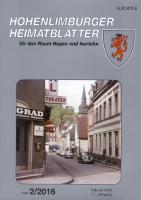 2016 02 Die alte Hohenlimburger Mittelstraße um 1967, per 1. Januar 1978 in Lohmannstraße umbenannt. Links der Eingangsbereich des einstigen Restaurants Gambrinushalle, damals Restaurant Belgrad. Rechts im Hintergrund die alte Gasts