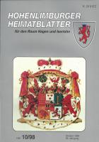 1998 10 Wappen des Hauses zu Bentheim-Tecklenburg. Zur Bedeutung der vier Helmzieren: Mohr (Bentheim), Pfau (Tecklenburg), Schwan (Steinfurt), Löwe (Limburg). Die Wappenschilde der Grafschaften zeigen: 19 goldene Schildbeschläge auf rot (Bentheim), ...