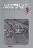 1990 07 Das Dorf Rheinen im Iserlohner Norden. Luftbild 1989