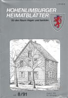 1991 08 Federzeichnung des verschieferten Fachwerkhauses von Wilhelm Albert Boecker. Rudolf Krausser, Iserlohn