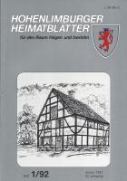 1992 01 Hohenlimburger Fachwerk einst - Originalzustand des Hauses vom Aufgang zum " Unterm Hagen ", Kohlezeichnung von Werner Marks