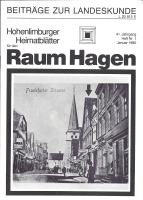 1980 01 Blick aus der Frankfurter Straße zur Johannsikrche um 1900. Pfeil: Die damalige Gestaltung von Haus Hagen. Bildsammlung Stadtarchiv Hagen