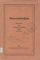 Hausinschriften, 1929