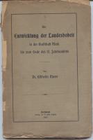 Die Entwicklung der Landeshoheit in der Grafschaft Mark, 1907