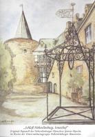 Postkarte Aquarell "Schlossinnenhof"