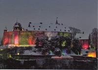 Blick zum Schloss im Winter